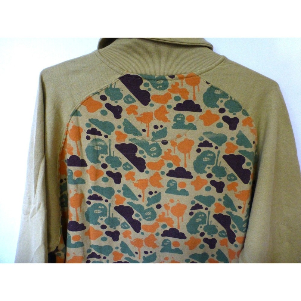 Imperious Sweatshirt Mens 2XL Olive Green Faded Camo Splat Man Snap Front New - Picture 4 of 4